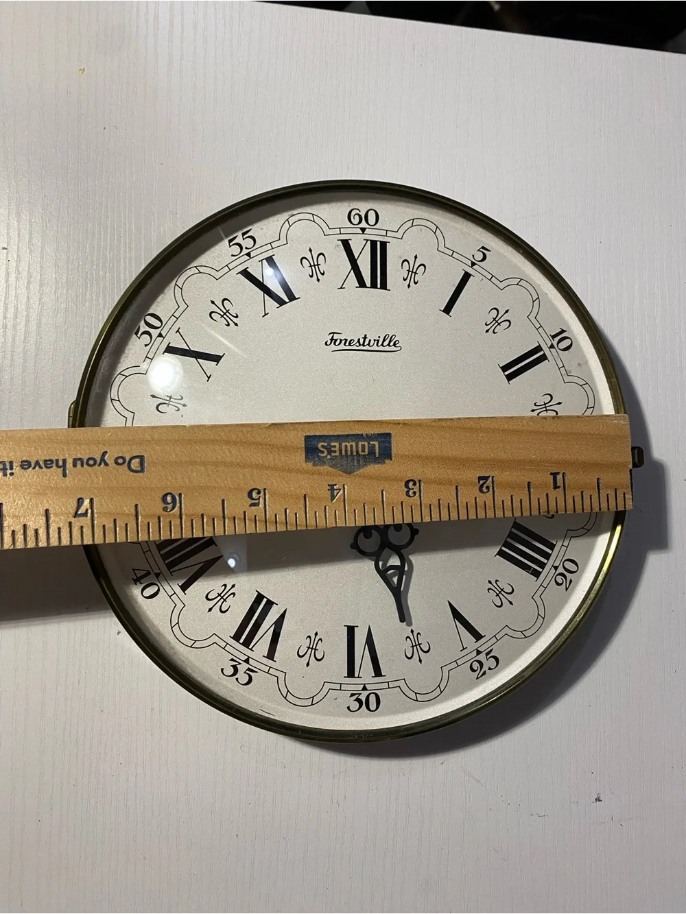 Vintage Forestville Wall Clock Working Junghans W738 Quartz Movement Germany